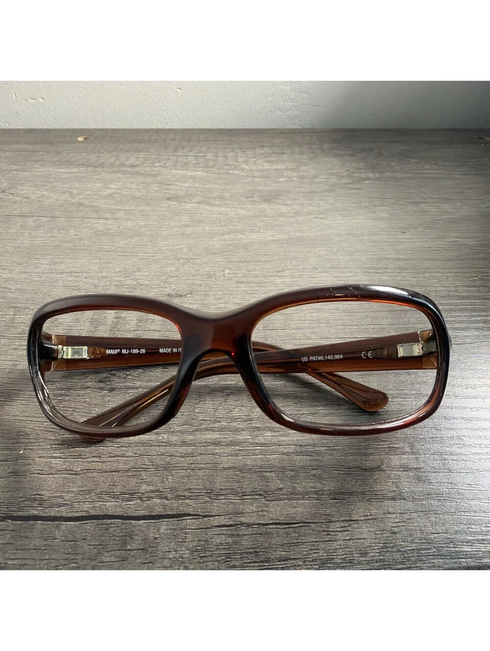 Maui Jim Sunglasses MJ 189-26 Lagoon Italy 62-20-120 FRAMES ONLY Brown